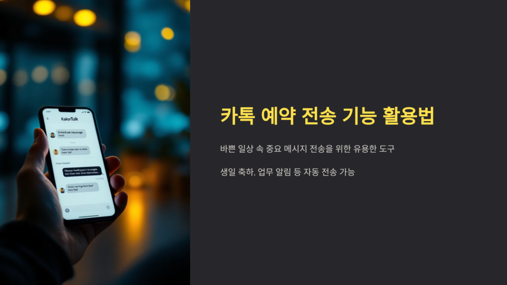 카톡 예약 전송