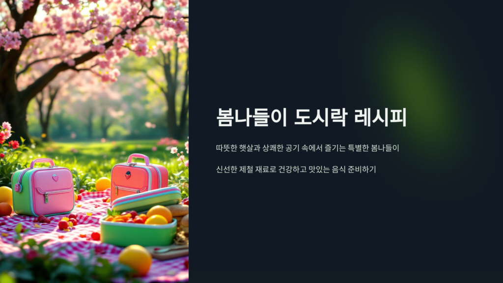 봄나들이 도시락