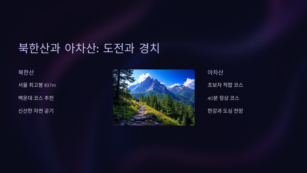 북한산과-아차산
