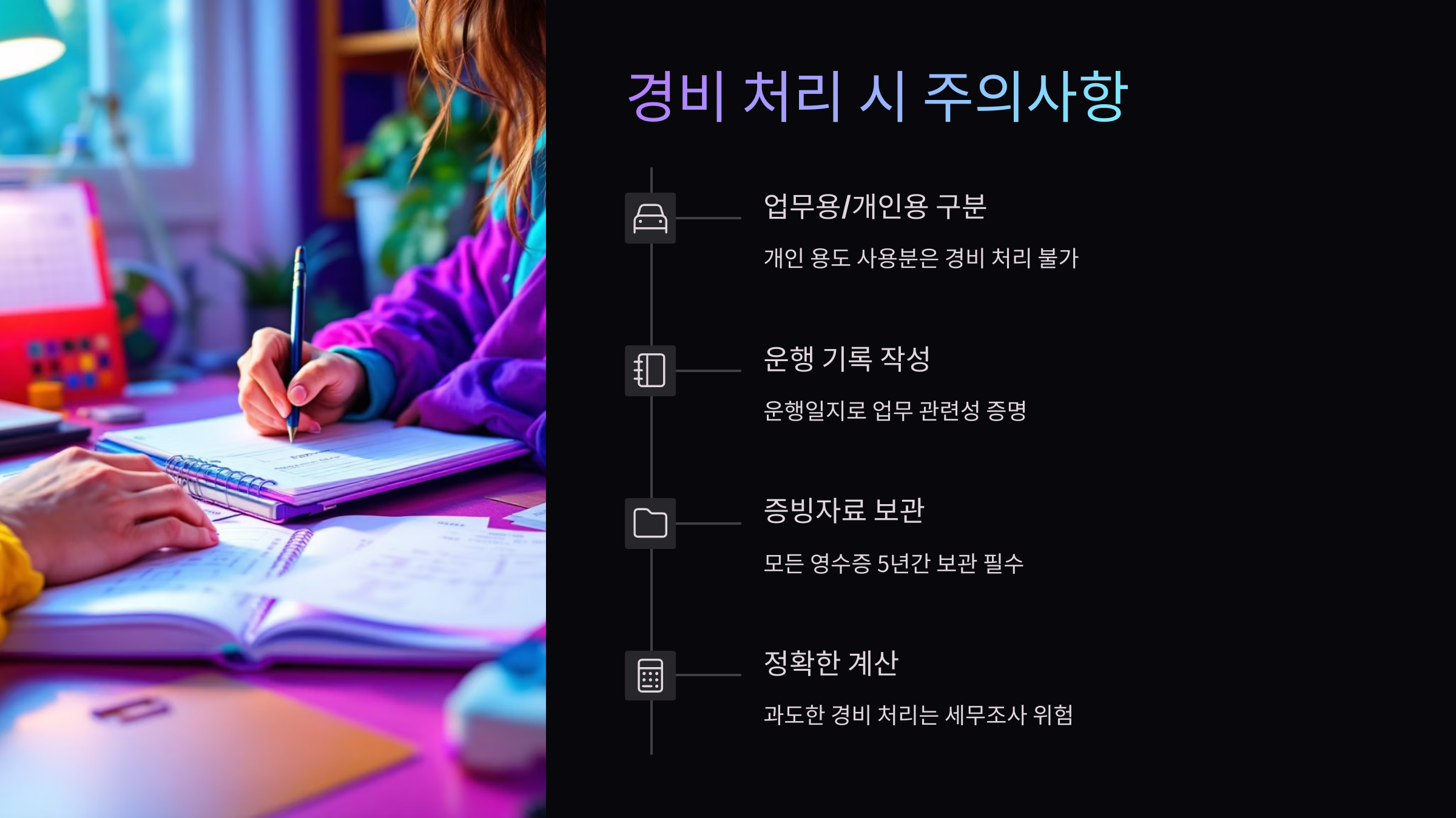 경비-처리-주의사항
