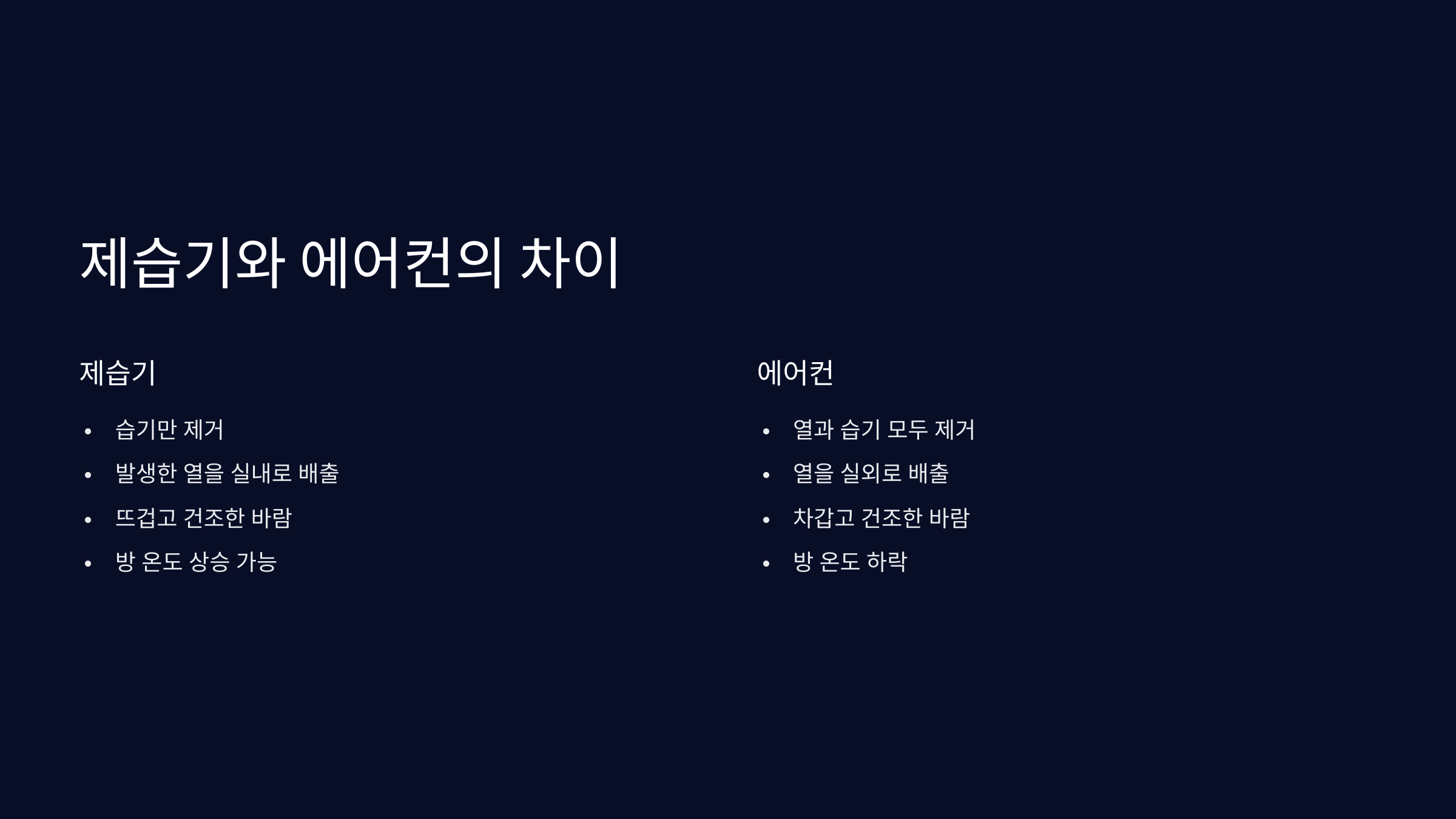 제습기-에어컨