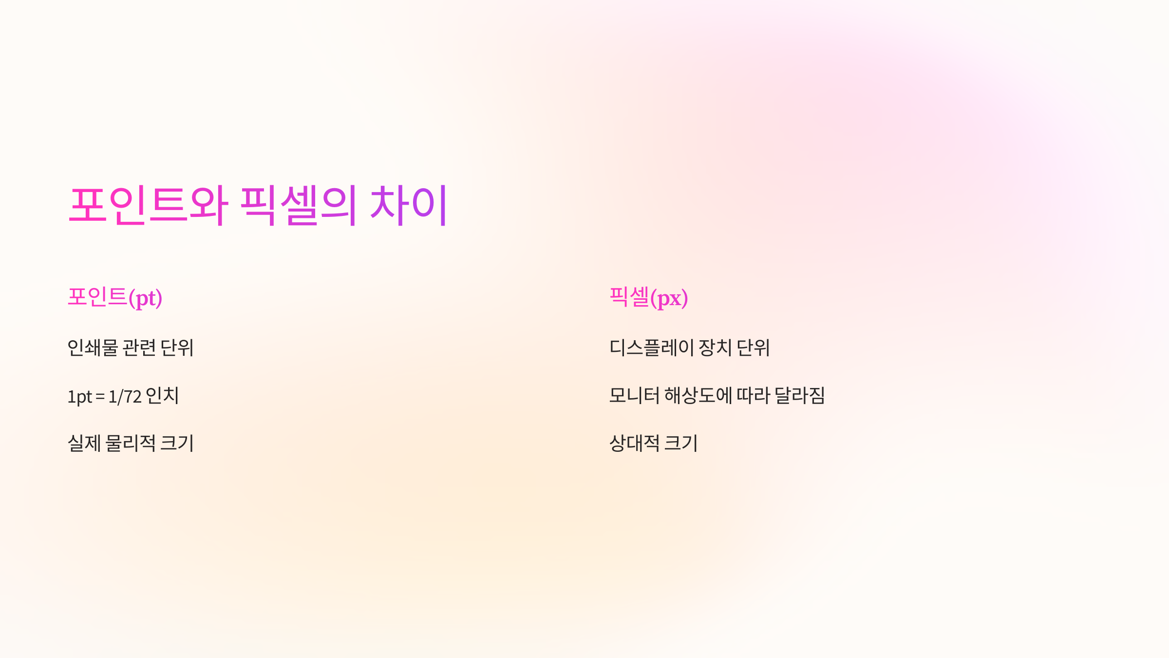 포인트-픽셀-차이