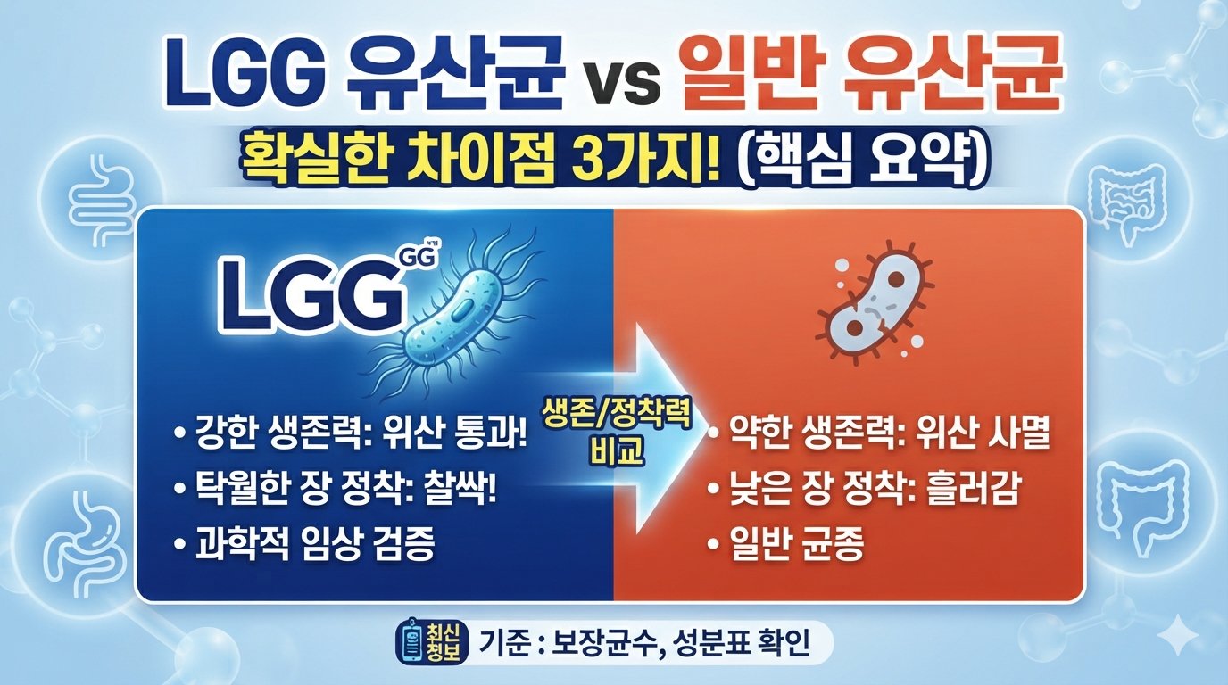 LGG 유산균 일반 유산균과 차이는?
