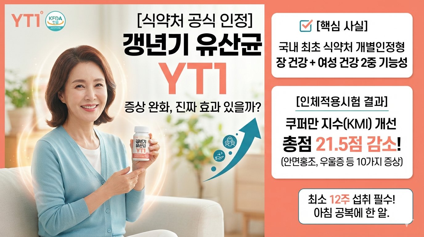 갱년기 유산균 YT1 증상 완화에 도움될까?