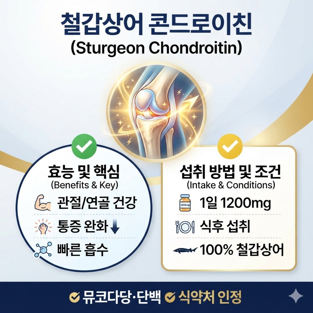철갑상어 콘드로이친 효능과 섭취 방법은?